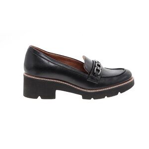 Naturalizer Black Leather Chunky Loafers